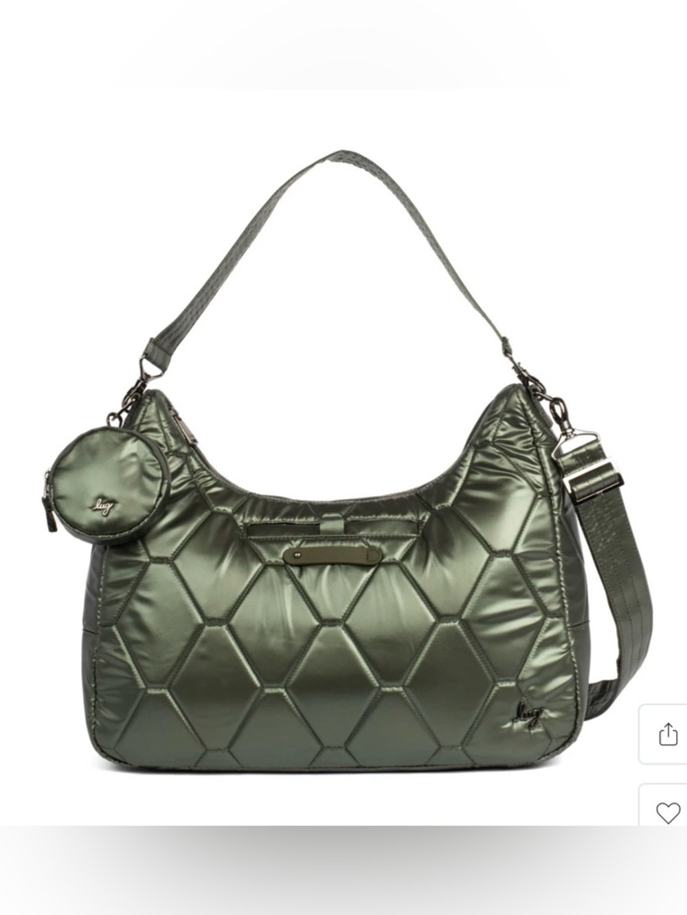 lug Winger 2PCS  Hobo Bag in Metallic Olive